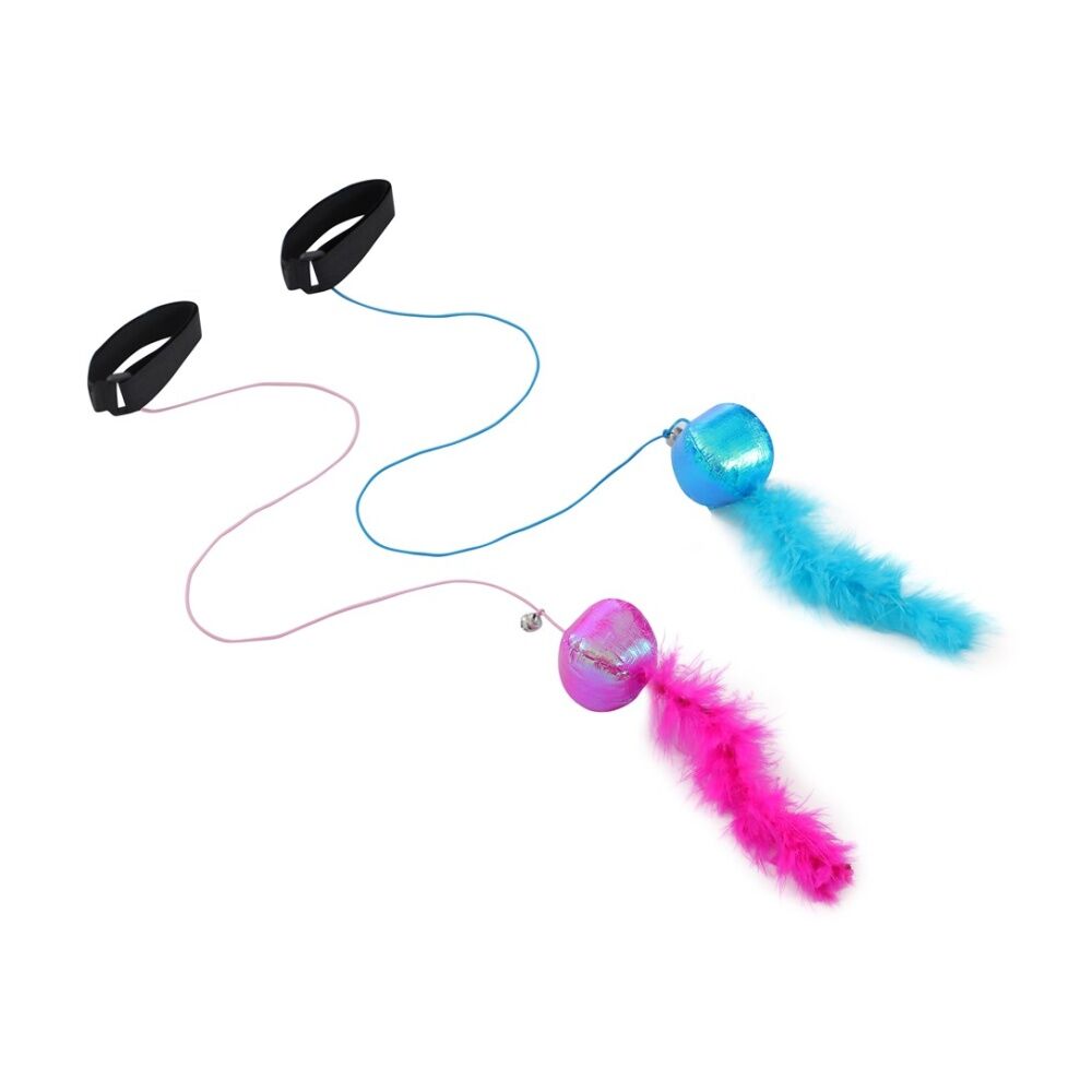 Paws and Claws Assorted Easy Wrap Cat Dangler Pouncing/Chase Toy 120x3cm — image 3