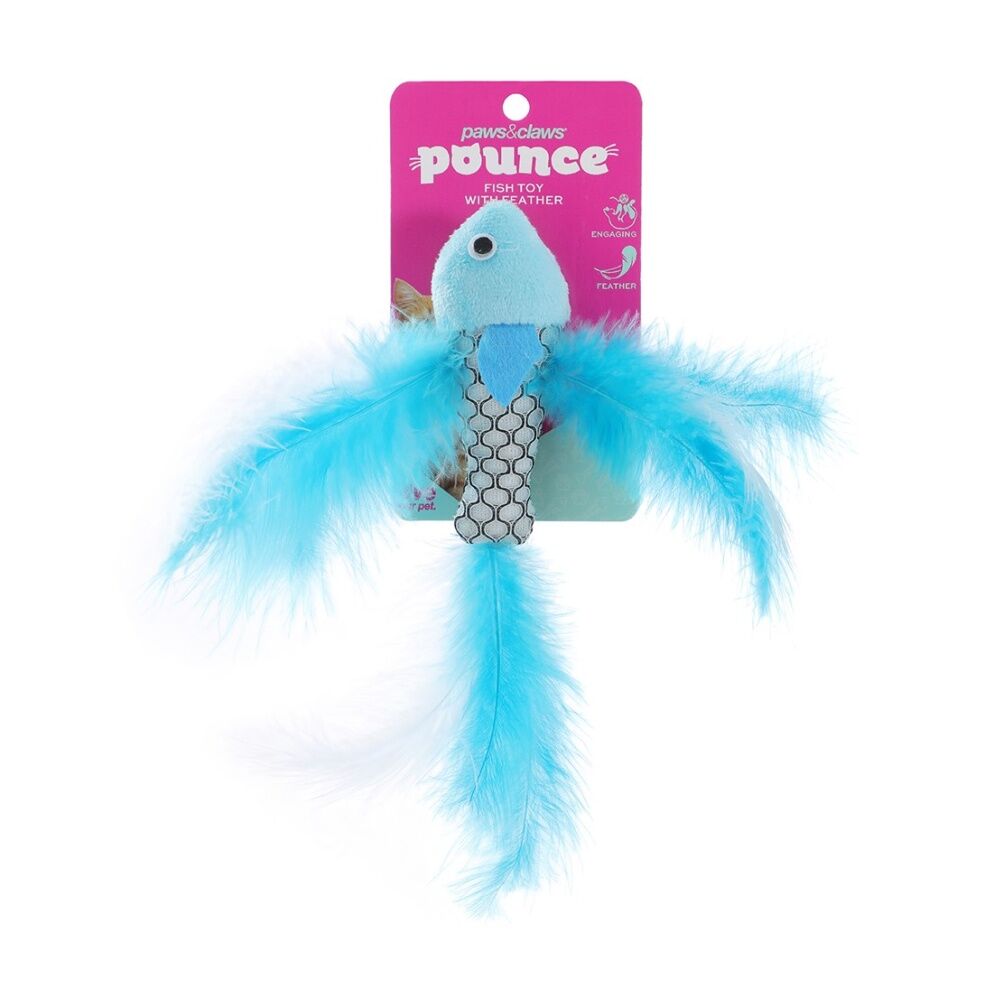 Paws and Claws Fish Feather Cat Batting/Pouncing Play Toy 21x4cm Assorted (12 Pack) — image 7