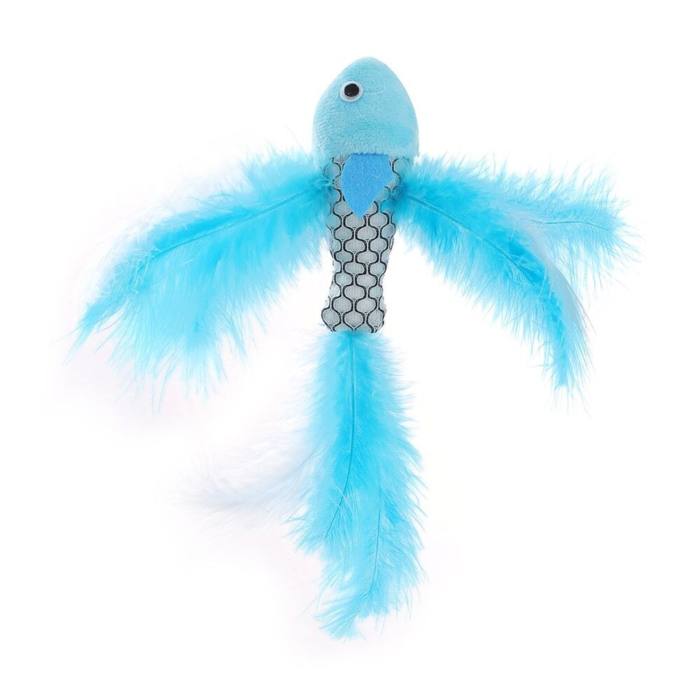 Paws and Claws Fish Feather Cat Batting/Pouncing Play Toy 21x4cm Assorted (12 Pack) — image 8
