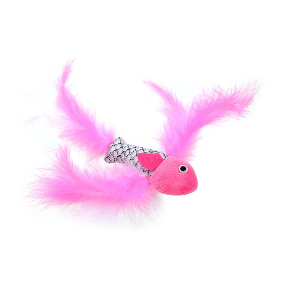 Paws and Claws Fish Feather Cat Batting/Pouncing Play Toy 21x4cm Assorted (6 Pack) — image 6