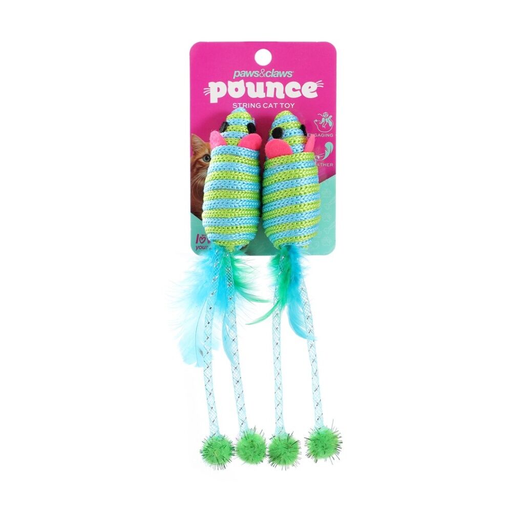Paws and Claws String Interactive Cat Batting/Pouncing Play Toy Assorted (12 Pack) — image 2