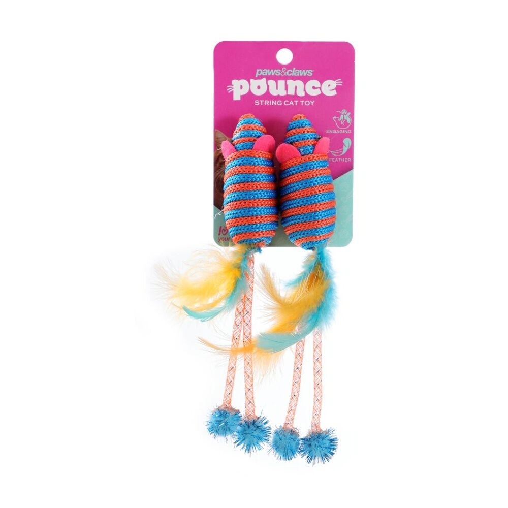 Paws and Claws String Interactive Cat Batting/Pouncing Play Toy Assorted (6 Pack) — image 10