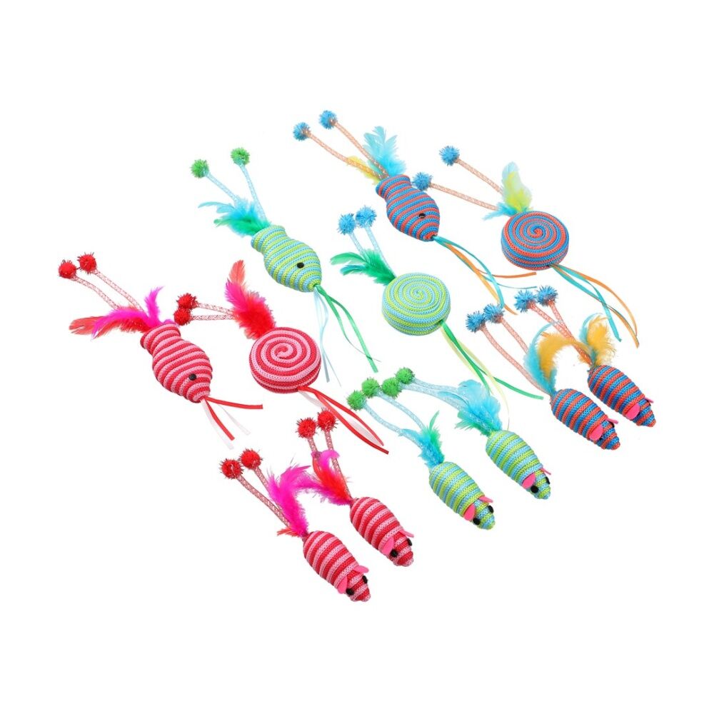 Paws and Claws String Interactive Cat Batting/Pouncing Play Toy Assorted (6 Pack) — image 4