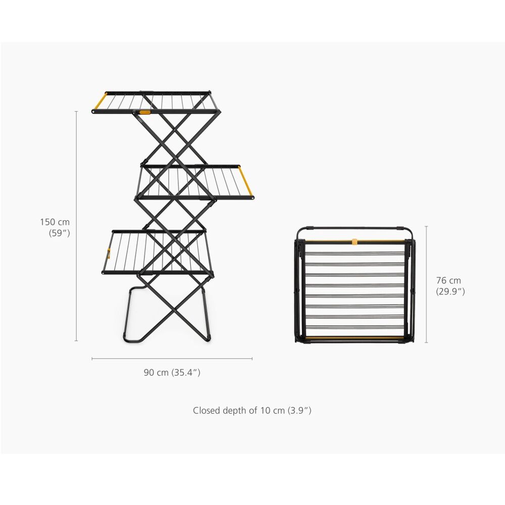 Joseph Joseph Black AirFrame Max 3-Tier Clothes/Laundry Drying Airer — image 2