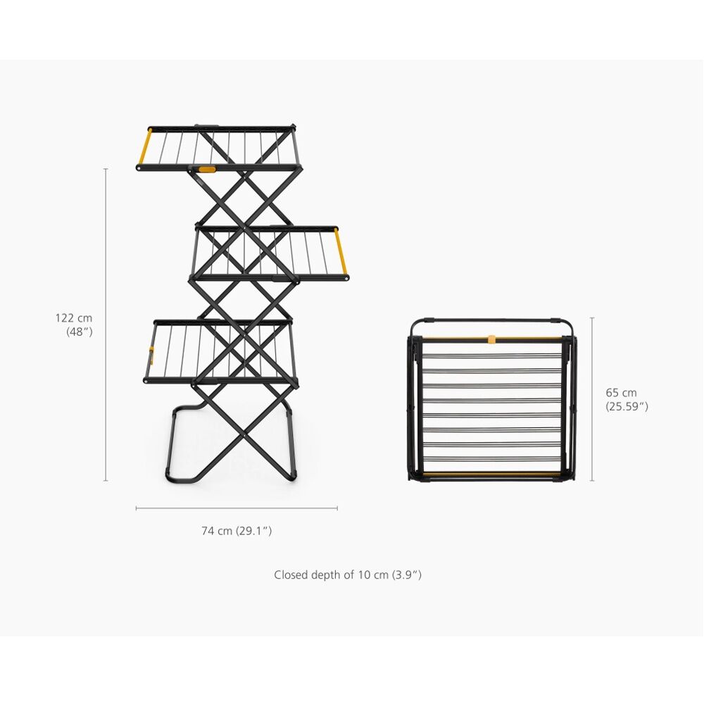 Joseph Joseph Black AirFrame 3-Tier Clothes/Laundry Drying Airer — image 2