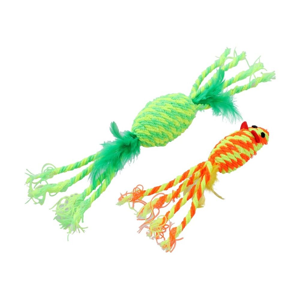 Paws and Claws Stretchy Interactive Cat Pounce/Batting Play Toy Set Assorted (2 Pieces) — image 5
