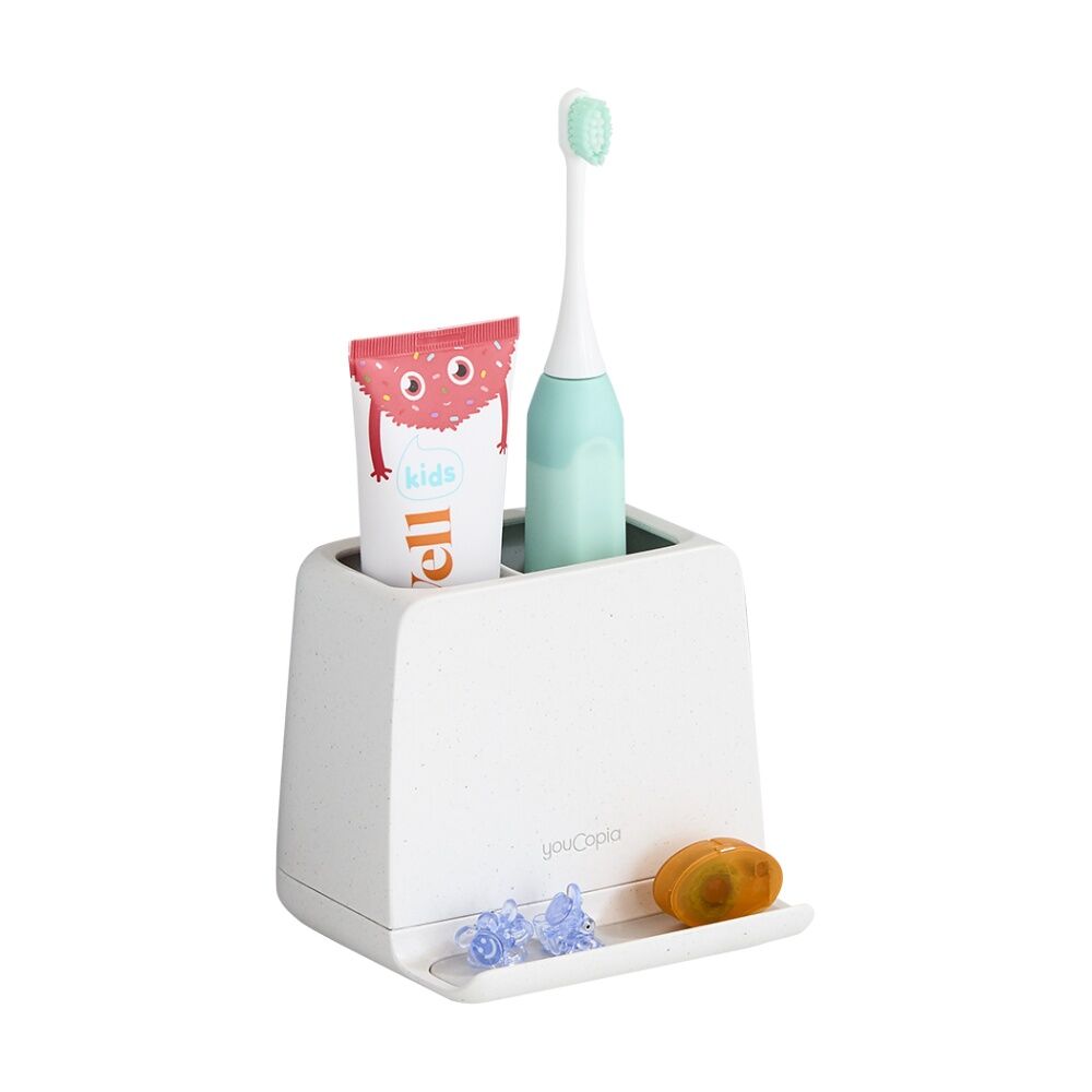 Youcopia The Ledge 2-Slot Antimicrobial Manual & Electric Toothbrush Holder (2 Pack) — image 2