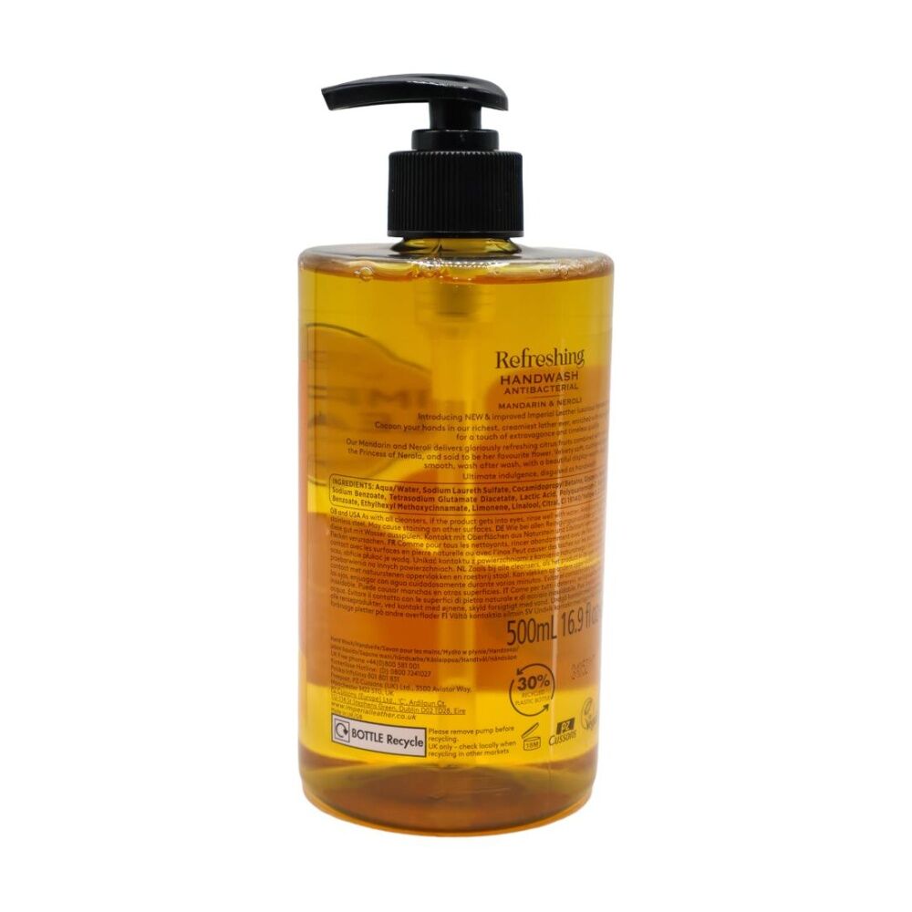 Imperial Leather 500ml Hand Wash Antibacterial Refreshing Mandarin And Neroli - Luxury Fragrance - Gentle Cleanse - Softens Hands — image 2