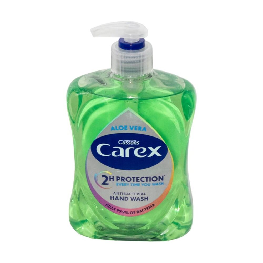 Carex 2h Protection Antibacterial Liquid Hand Wash Aloe Vera 500ml (12 Pack) — image 2