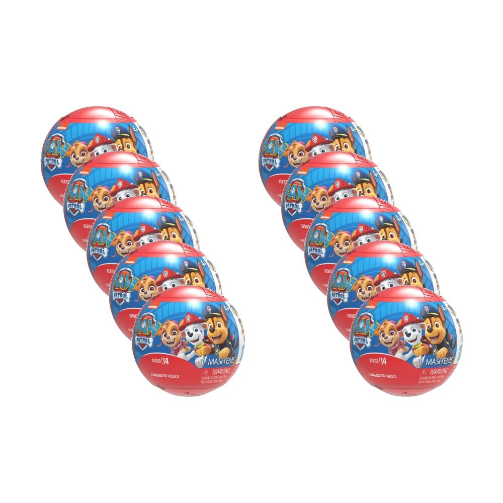 Basic Fun Mash'ems Paw Patrol Collectible Capsules Toy Assorted (10 Pack)