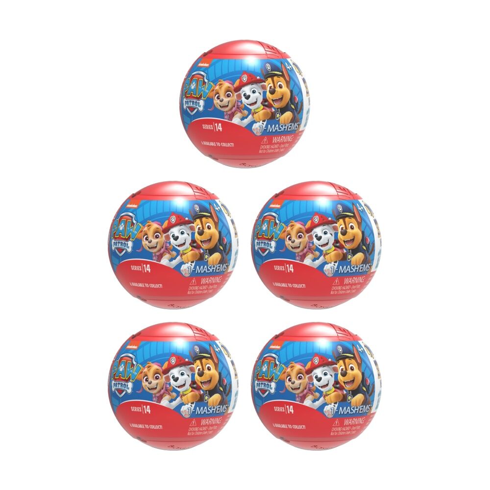 Basic Fun Mash'ems Paw Patrol Collectible Capsules Toy Assorted (5 Pack)