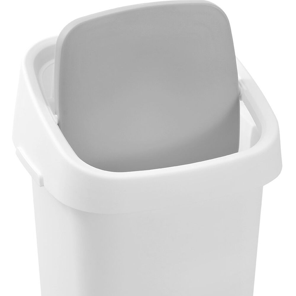 Boxsweden Edge Swing Easy Clean Rubbish Bin w/ No Drip Rim White Square 5L Boxsweden — image 5