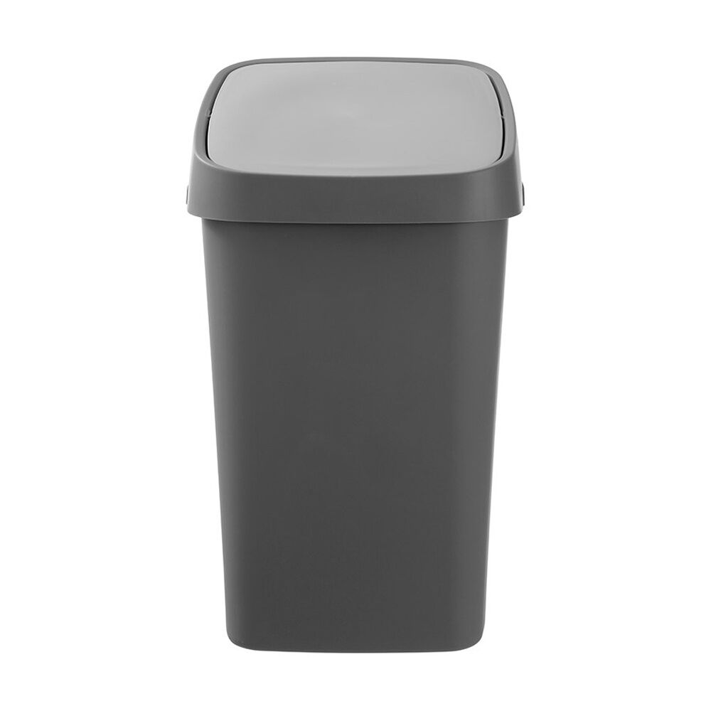 Boxsweden Edge Swing Easy Clean Rubbish Bin w/ No Drip Rim Char Square 40L (4 Pack) — image 4