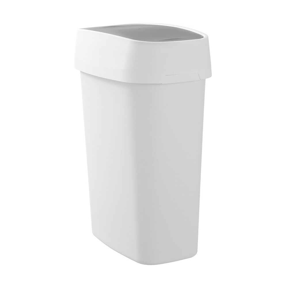 Boxsweden Edge Swing Easy Clean Rubbish Bin w/ No Drip Rim White Slim 27L (2 Pack) — image 3