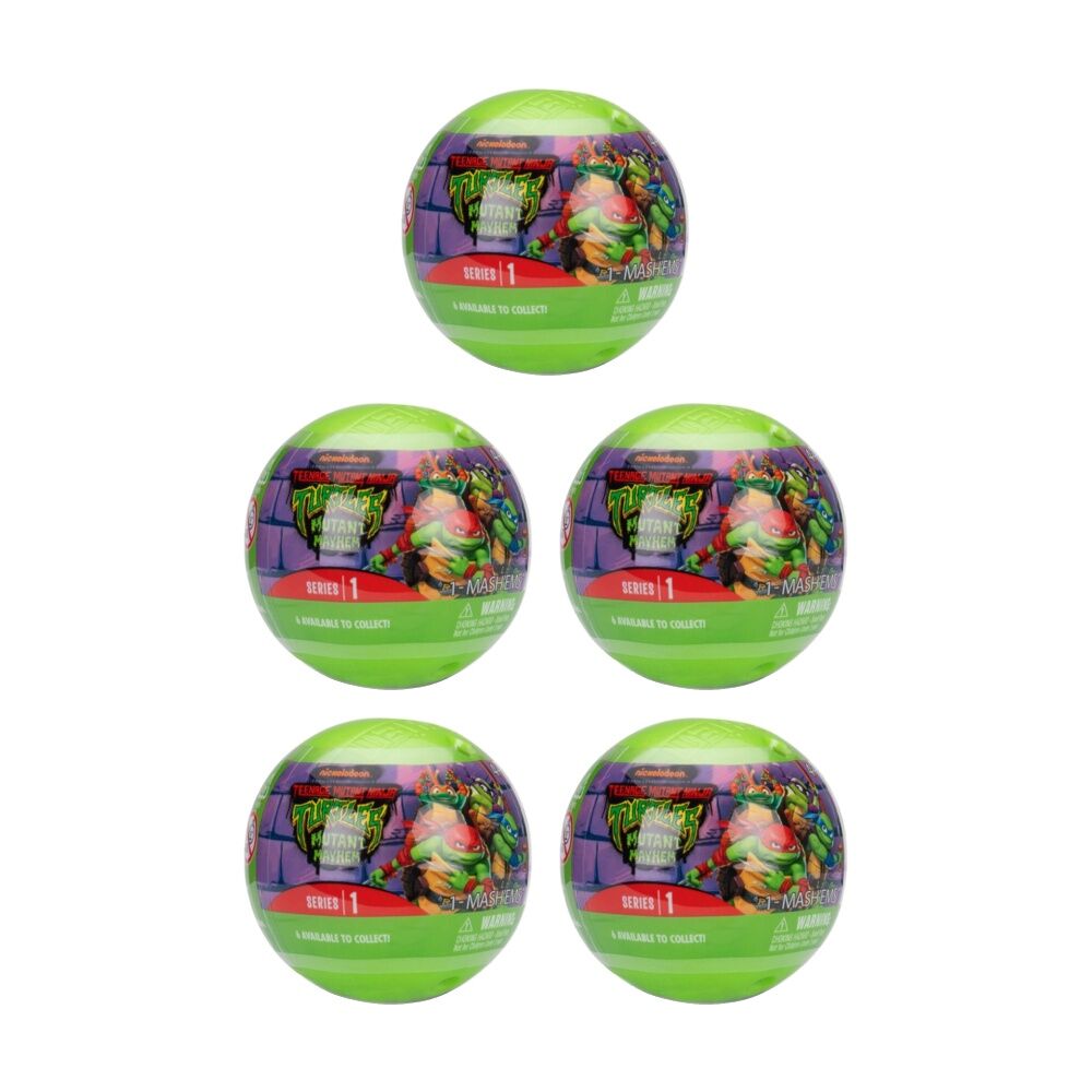 Basic Fun Mash'ems Teenage Mutant Ninja Turtles Squishy Toy Assorted (5 Pack)