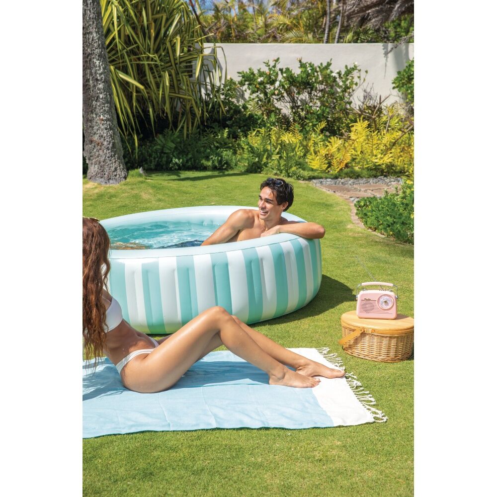 Intex Inflatable Pool Coastal Luxe Striped Design Cyan Kids 3y+ — image 8