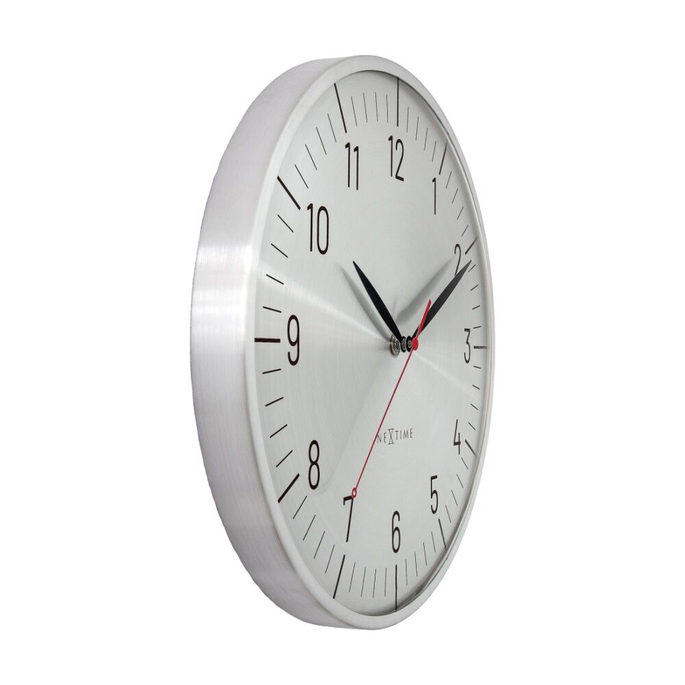 Nextime Frankfurt Wall Clock Silent Analogue Home Decor Silver 30.5cm NeXtime — image 2