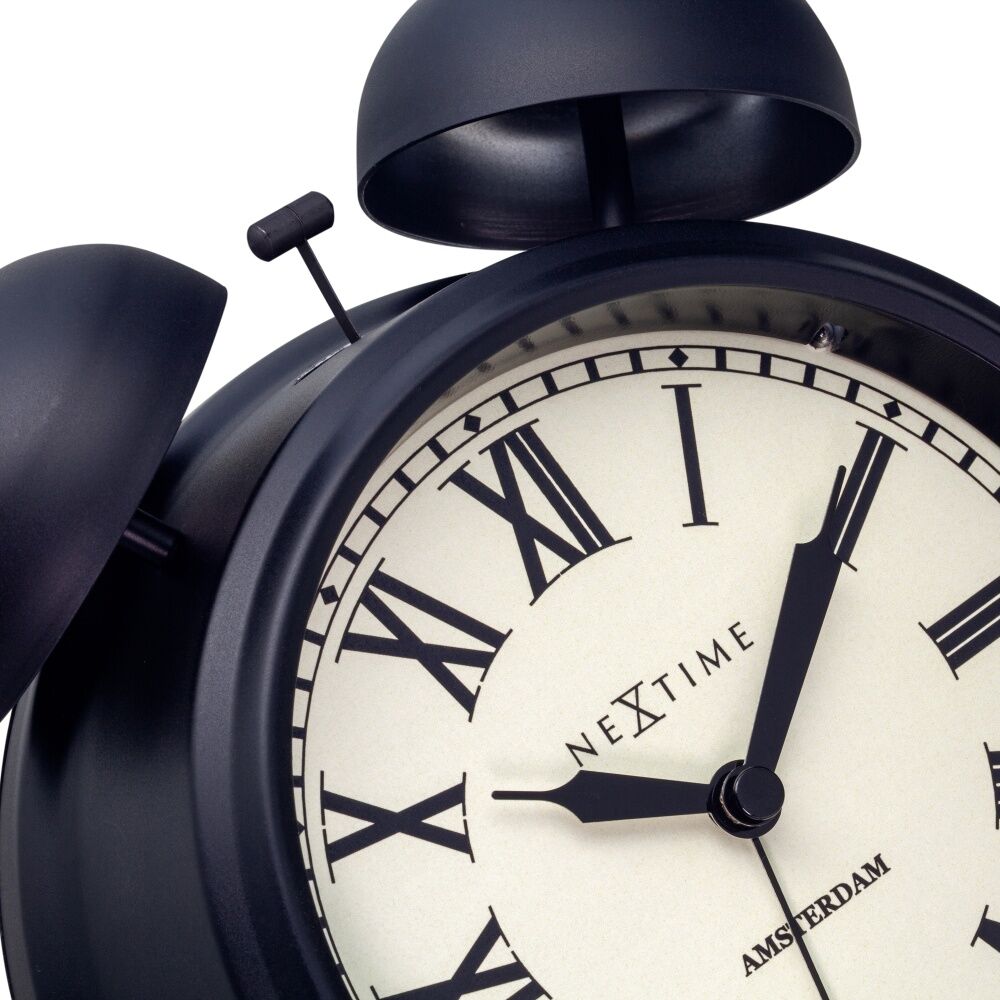 Nextime Amsterdam Metal Alarm Clock Home Decor Black 15x21x7cm NeXtime — image 5