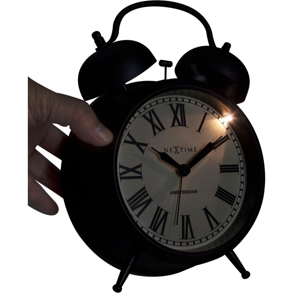 Nextime Amsterdam Metal Alarm Clock Home Decor Black 15x21x7cm NeXtime — image 6