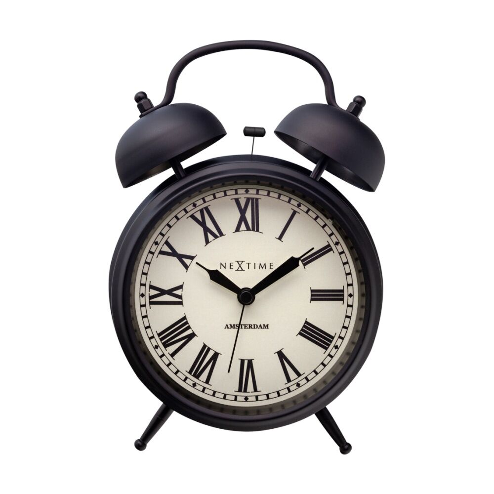 Nextime Amsterdam Metal Alarm Clock Home Decor Black 15x21x7cm NeXtime — image 9