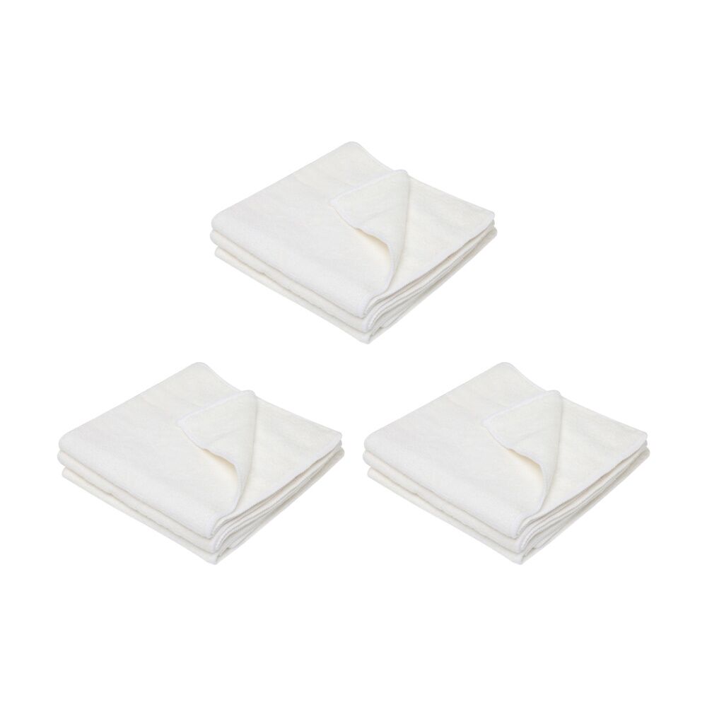 Edco 3pc Edco Merrifibre Universal Chemical Free Microfibre Cloths White (3 Pack)