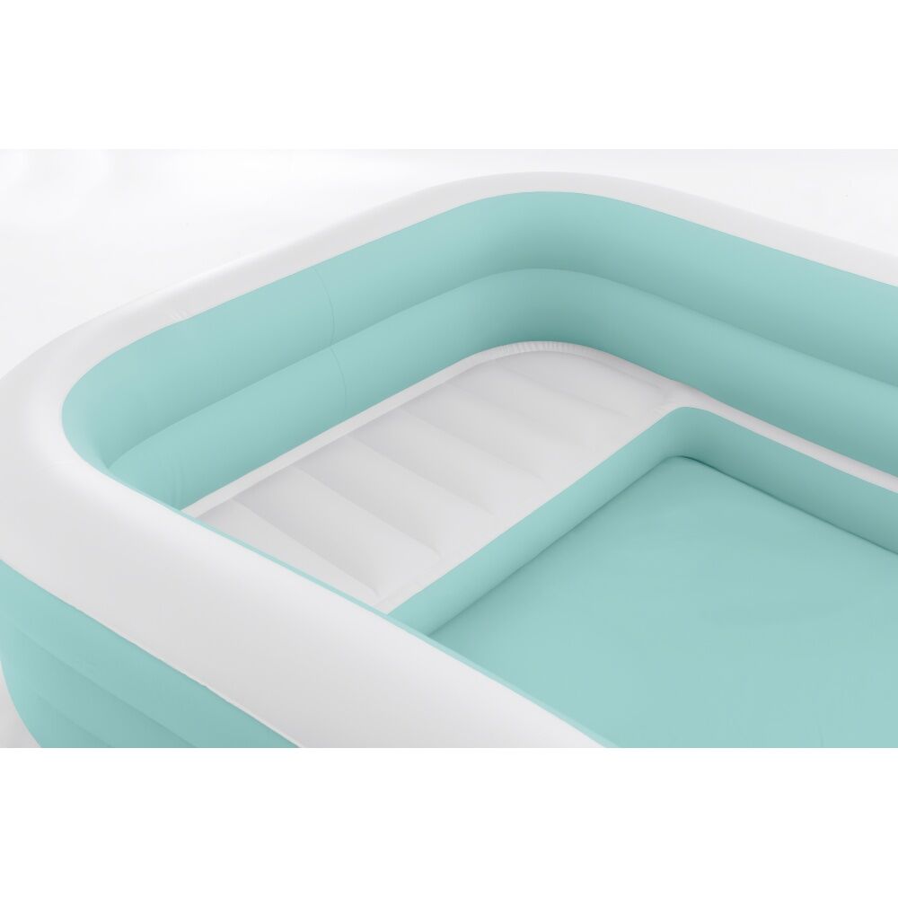 Intex Swim Center Family Lounge Inflatable Pool - Built-In Cushioned Seating - Age 6 Plus - 2.64m x 1.65m x 56cm - Cyan PVC 100 Percent Inflatable — image 8