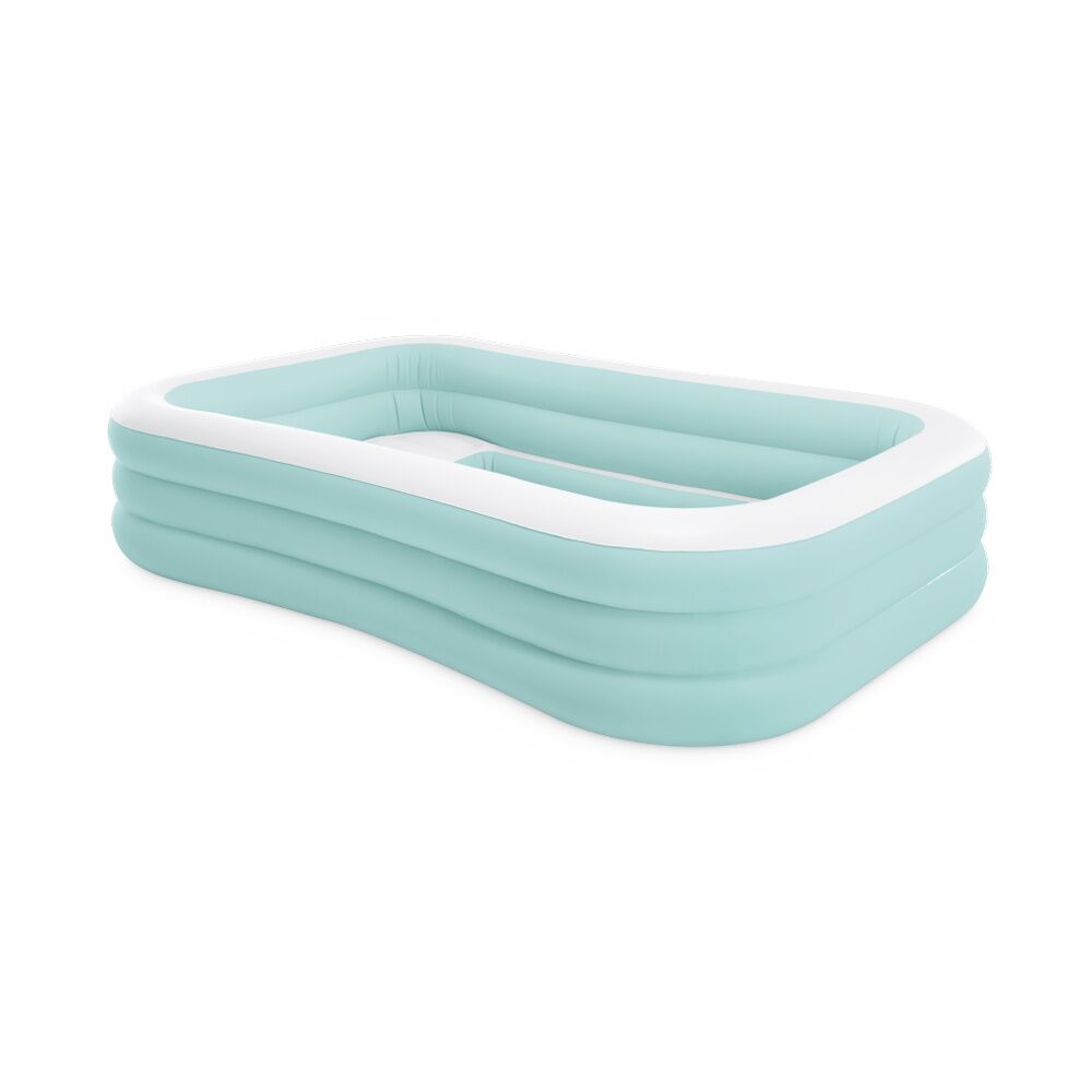 Intex Swim Center Family Lounge Inflatable Pool - Built-In Cushioned Seating - Age 6 Plus - 2.64m x 1.65m x 56cm - Cyan PVC 100 Percent Inflatable — image 2