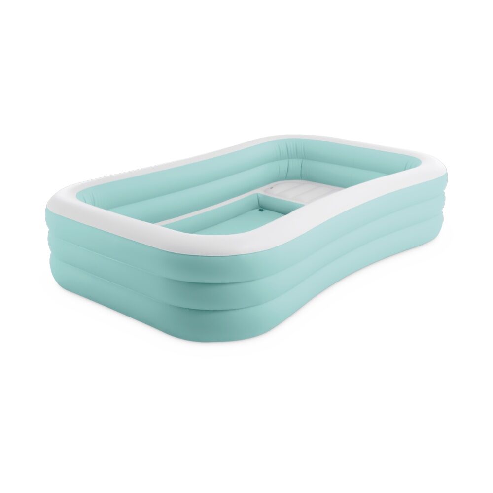 Intex Swim Center Family Lounge Inflatable Pool - Built-In Cushioned Seating - Age 6 Plus - 2.64m x 1.65m x 56cm - Cyan PVC 100 Percent Inflatable — image 7