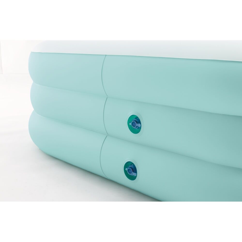 Intex Swim Center Family Lounge Inflatable Pool - Built-In Cushioned Seating - Age 6 Plus - 2.64m x 1.65m x 56cm - Cyan PVC 100 Percent Inflatable — image 4