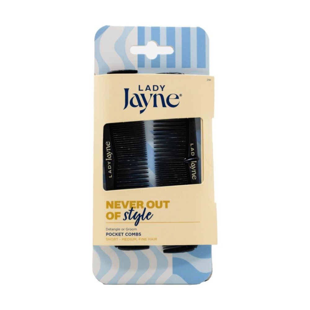 Lady Jayne 6x 2pc Pocket Combs Brushes For Short-Medium Hair — image 2
