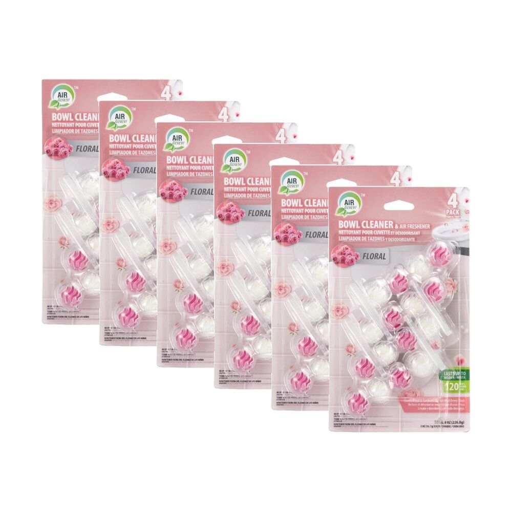 Air Fusion 4pc Air Fusion Toilet Bowl Cleaner & Freshener Odour Eliminator Floral (6 Pack)