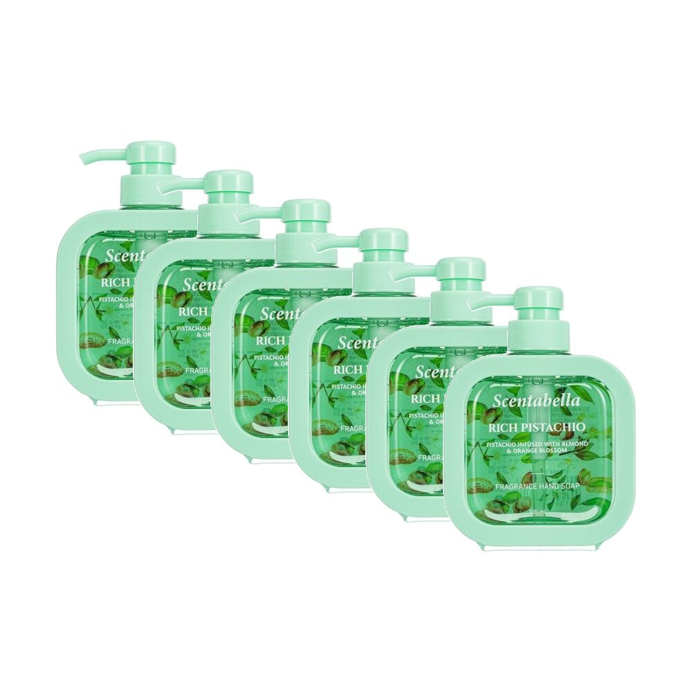 Scentabella Scented Cleansing Hand Soap 300mL Rich Pistachio (6 Pack)