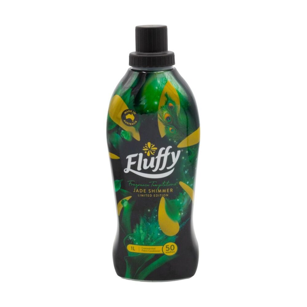 Fluffy Fabric Conditioner Concentrated Temptations Jade Shimmer 1L (16 Pack) — image 2