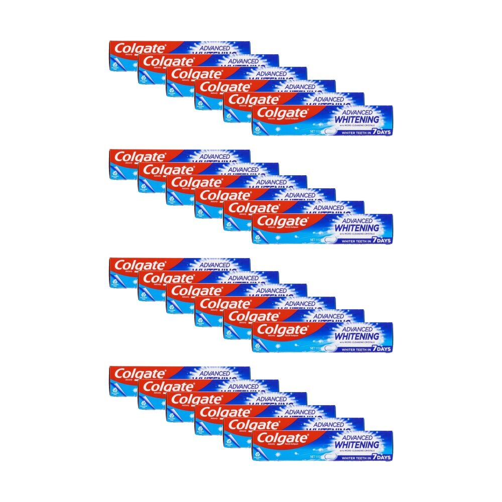Colgate Advanced Whitening Micro Cleansing Crystals Toothpaste 115g (24 Pack)