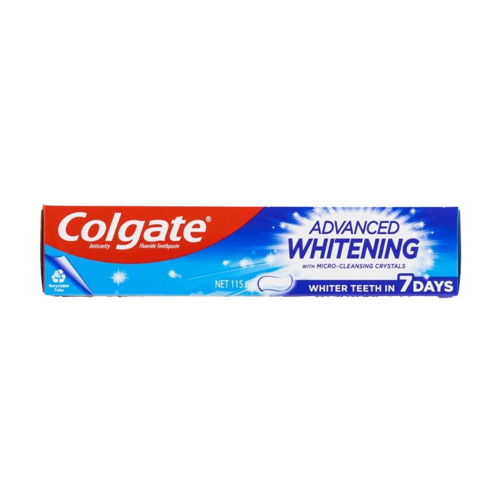 Colgate 115g Advanced Whitening Micro Cleansing Crystals Fluoride Toothpaste