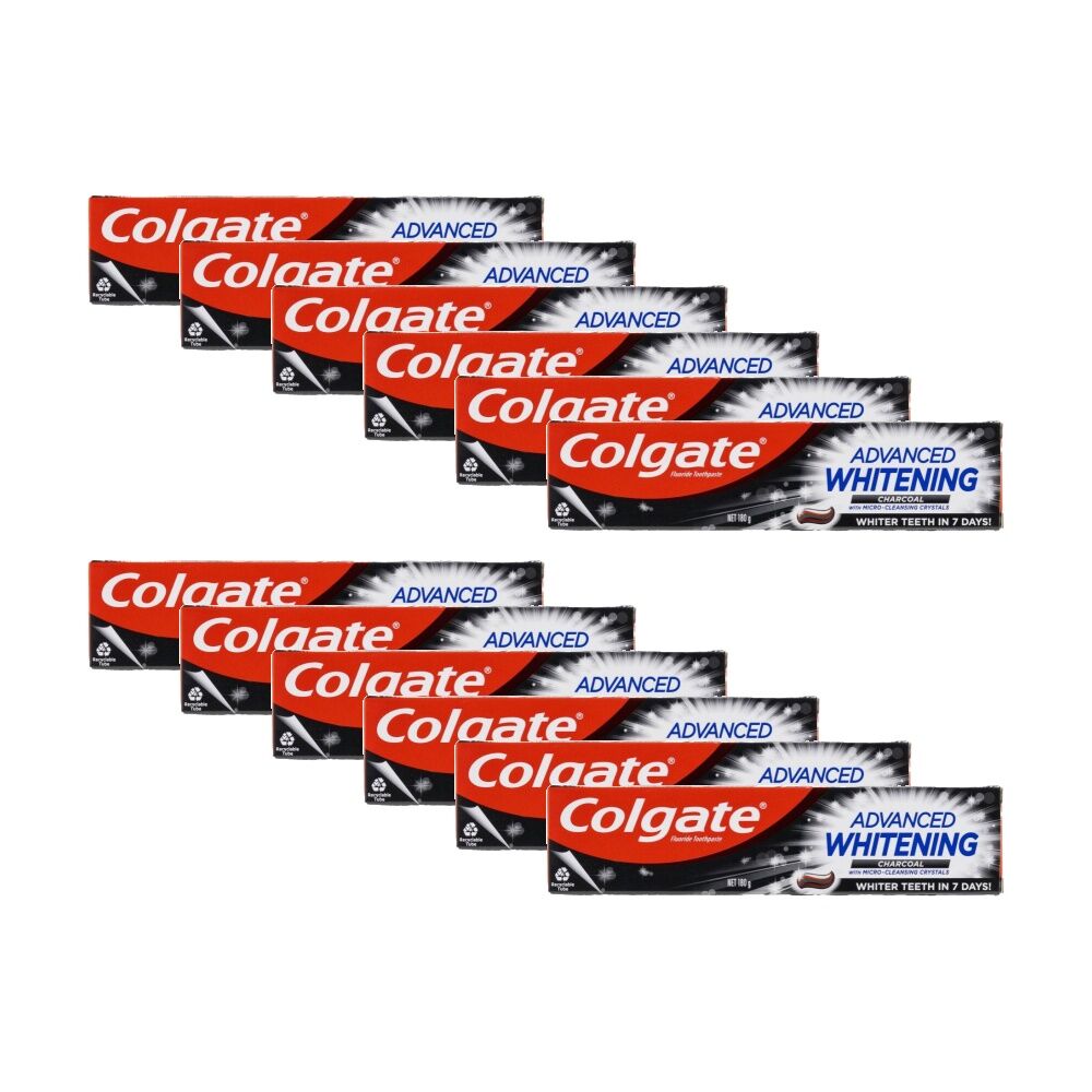 Colgate Advanced Whitening Charcoal Toothpaste Dental Oral Health Care 180g (12 Pack)