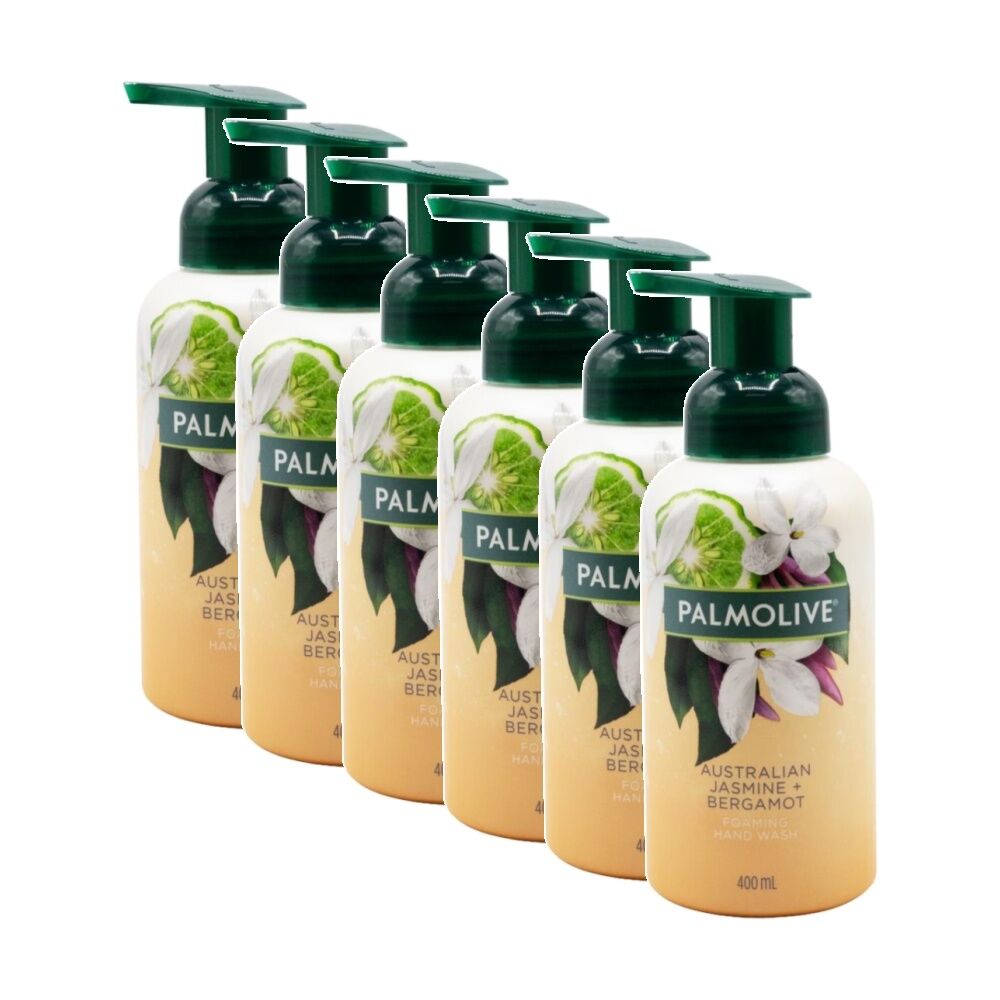 Palmolive Hand Wash Foaming Australian Jasmine And Bergamot Pump 400mL (6 Pack)