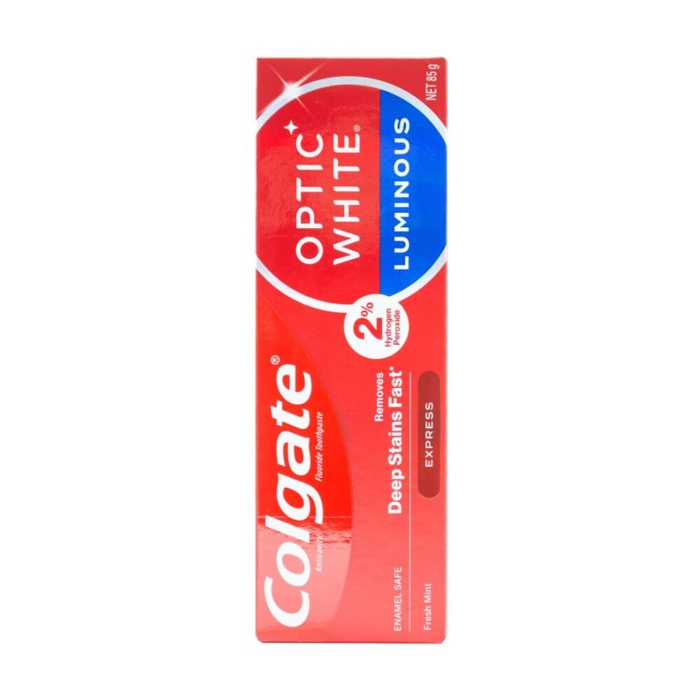 Colgate Optic White Luminous Express Brightening Toothpaste 85g Fresh Mint (12 Pack) — image 4