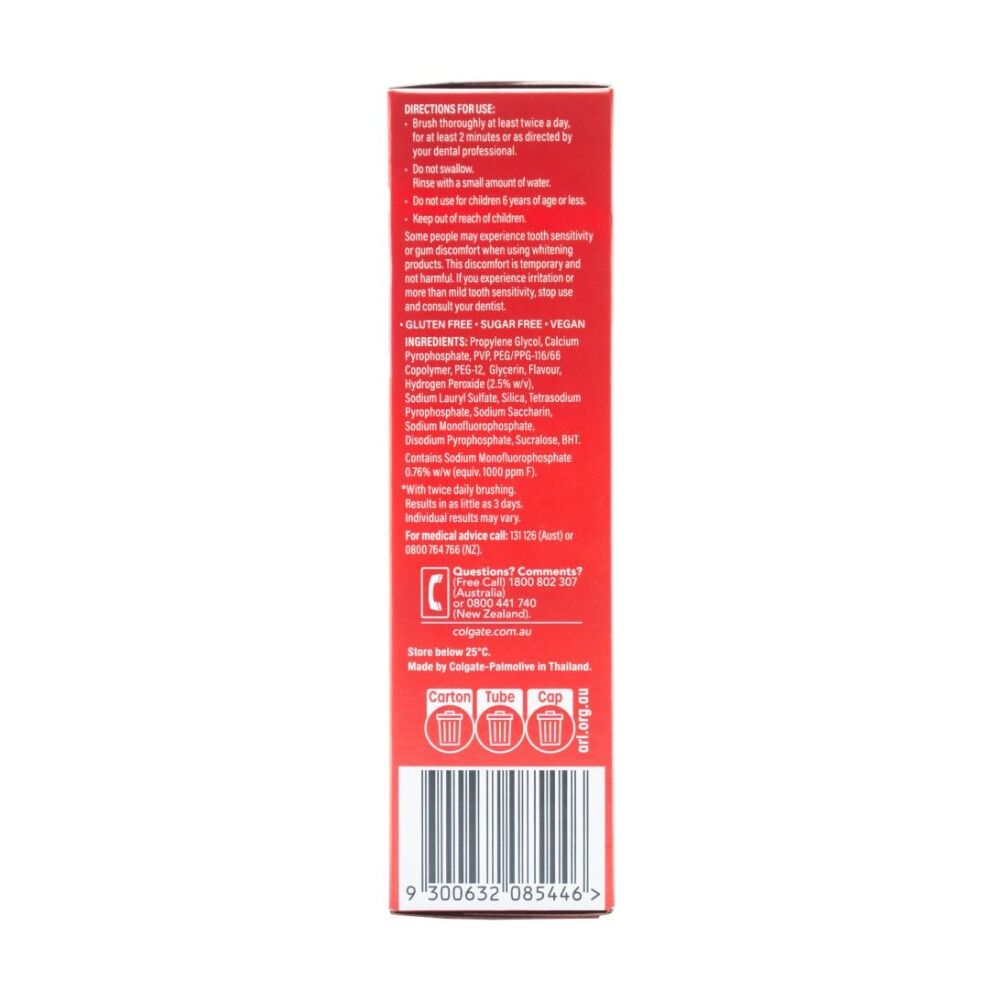 Colgate Optic White Luminous Express Brightening Toothpaste 85g Fresh Mint (12 Pack) — image 5