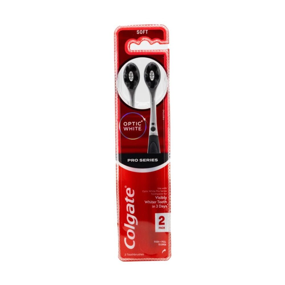 Colgate 2pc Colgate Toothbrush Optic White Pro Series Soft Assorted Colours (6 Pack) — image 2