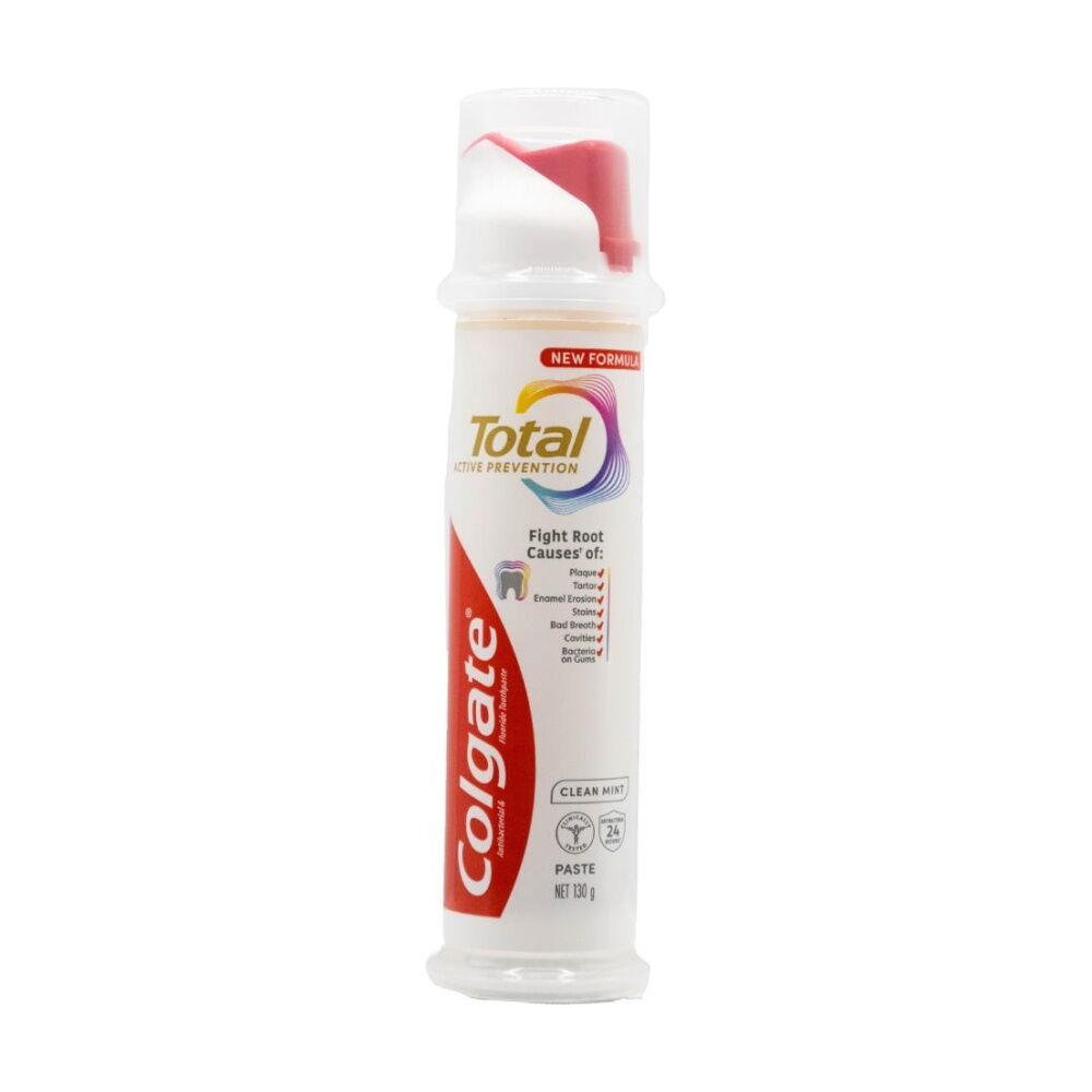Colgate Total Active Prevention Pump Toothpaste 130g Clean Mint (6 Pack) — image 2