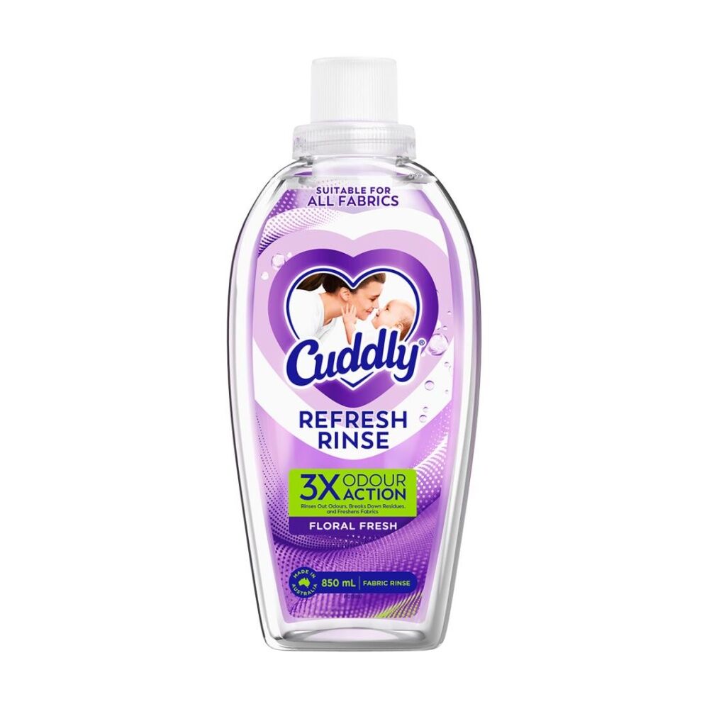 Cuddly Fabric Rinse 3X Odour Action Floral Fresh Refresh Double Use 850mL (4 Pack) — image 2