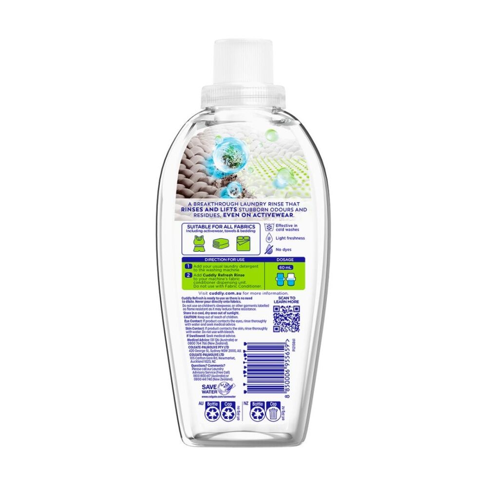 Cuddly Fabric Rinse 3X Odour Action Floral Fresh Refresh Double Use 850mL (8 Pack) — image 3