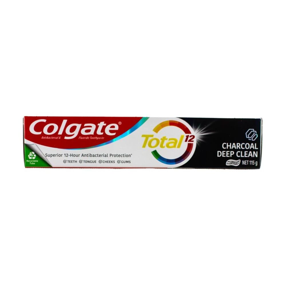 Colgate 115g Total 12 Charcoal Deep Clean Oral Fluoride Toothpaste