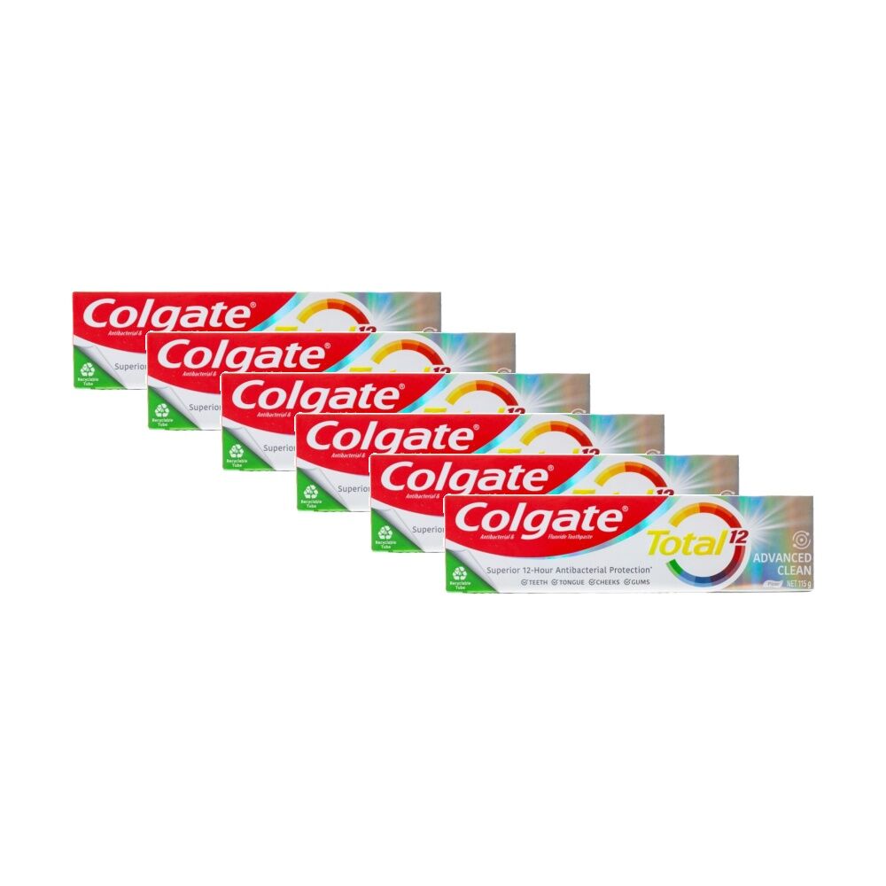 Colgate Total 12 Hour Advanced Clean Protection Toothpaste 115g (6 Pack)