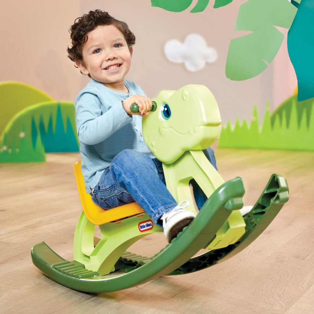 Little Tikes Easy Rocking Dino Kids Toddler Ride On Toy Dinosaur Green 1-3y — image 3