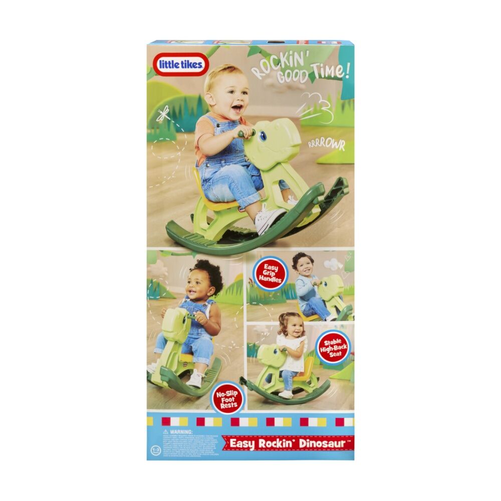 Little Tikes Easy Rocking Dino Kids Toddler Ride On Toy Dinosaur Green 1-3y — image 4