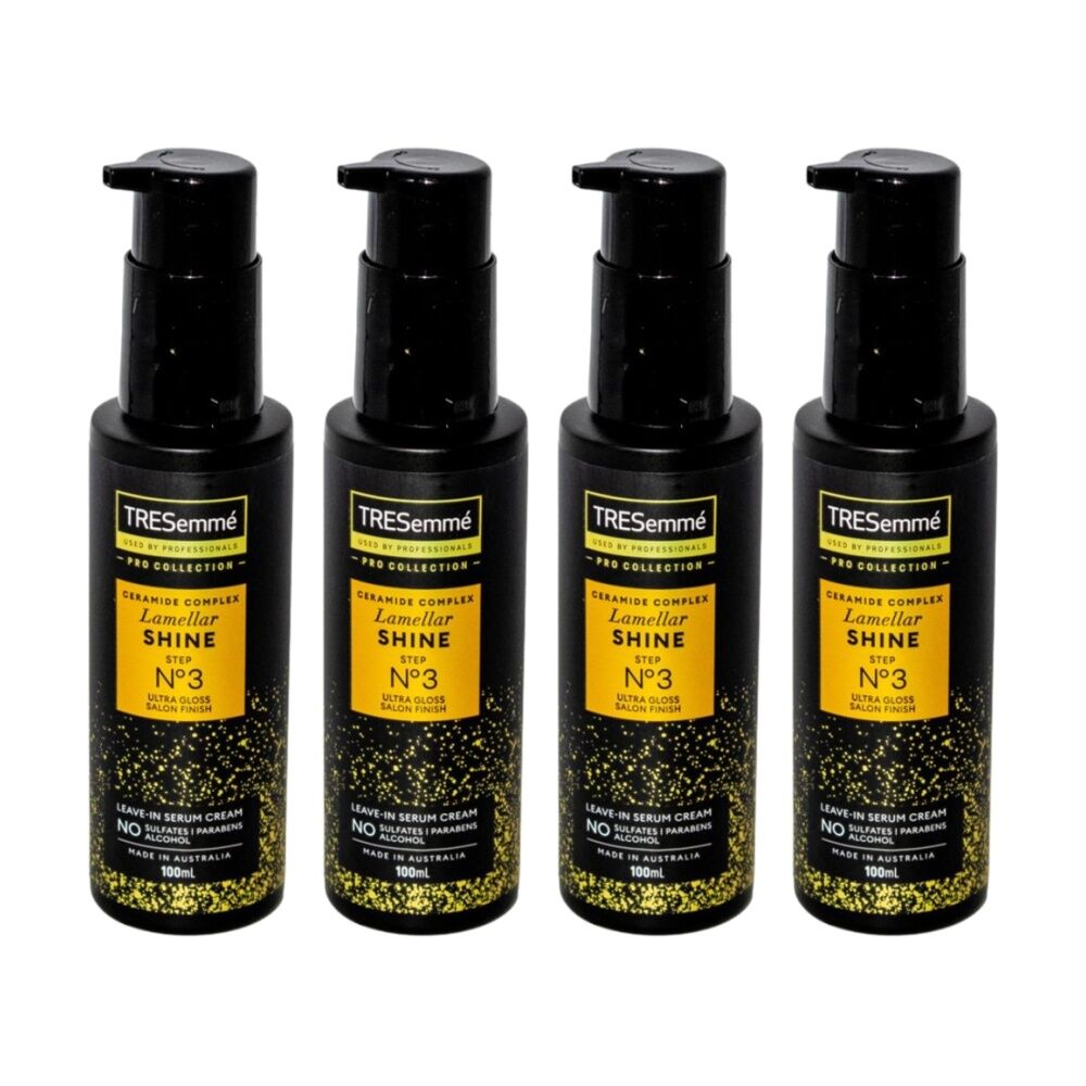 Tresemme Lamellar Shine Step No3 Leave-In Serum Cream Hair Product 100ml (4 Pack)