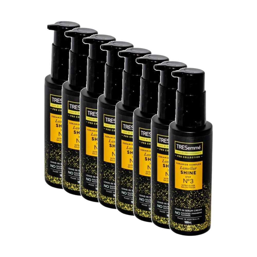 Tresemme Lamellar Shine Step No3 Leave-In Serum Cream Hair Product 100ml (8 Pack)