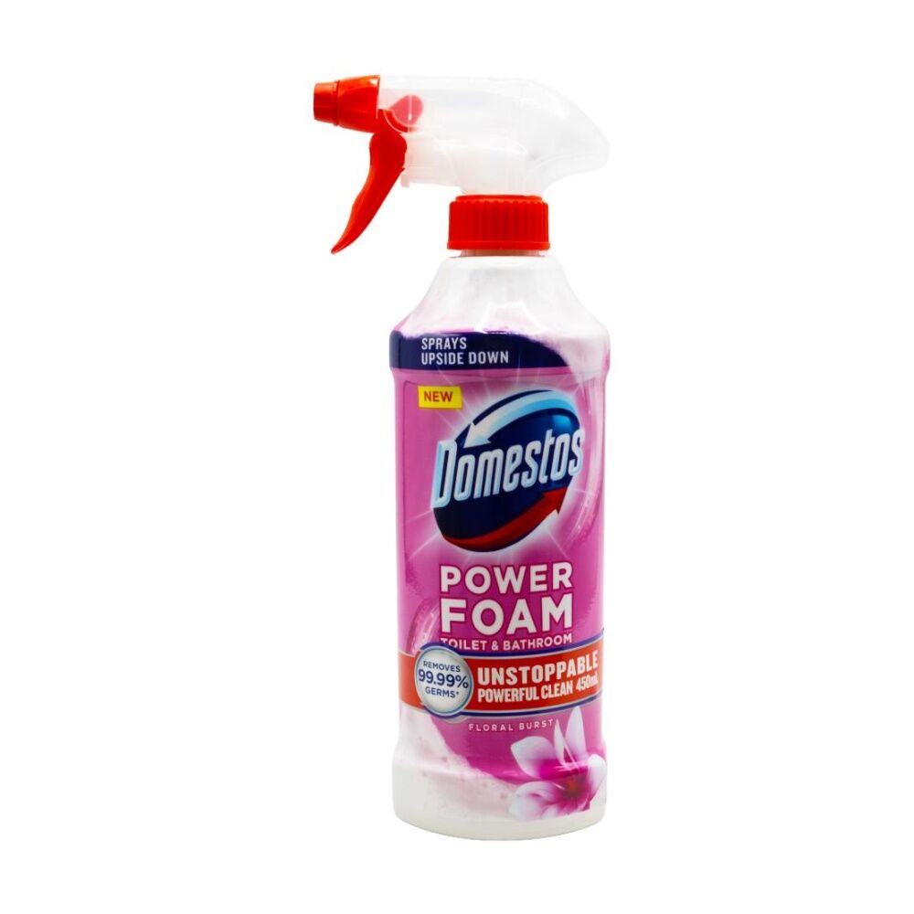 Domestos Toilet And Bathroom Power Foam Floral Burst Cleaning Product 450mL (6 Pack) — image 2